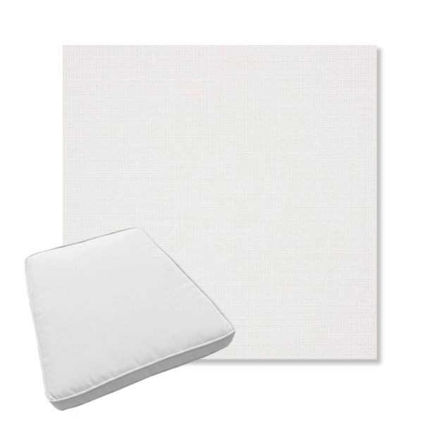 Picture of Linville Snow | Boxed Trapezoid Outdoor Dining Chair Seat Cushions - Sunbrella© Fabric