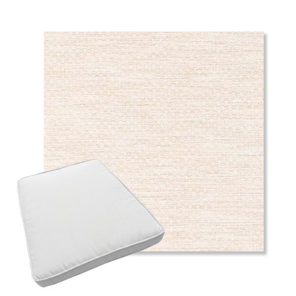 Picture of Litchfield Eggshell | Boxed Trapezoid Outdoor Dining Chair Seat Cushions - Sunbrella© Fabric