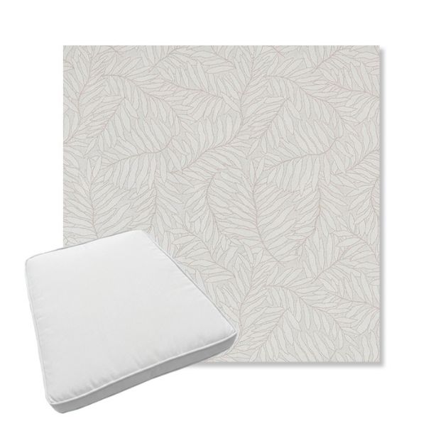 Picture of Lively Parchment | Boxed Trapezoid Outdoor Dining Chair Seat Cushions - Sunbrella© Fabric