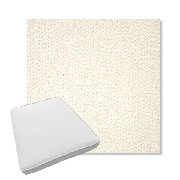 Picture of Margo Snow | Boxed Trapezoid Outdoor Dining Chair Seat Cushions - Sunbrella© Fabric