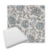 Picture of Martha Floral Periwinkle | Boxed Trapezoid Outdoor Dining Chair Seat Cushions - Sunbrella© Fabric