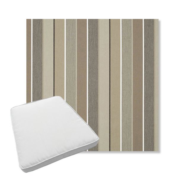 Picture of Milano Char | Boxed Trapezoid Outdoor Dining Chair Seat Cushions - Sunbrella© Fabric