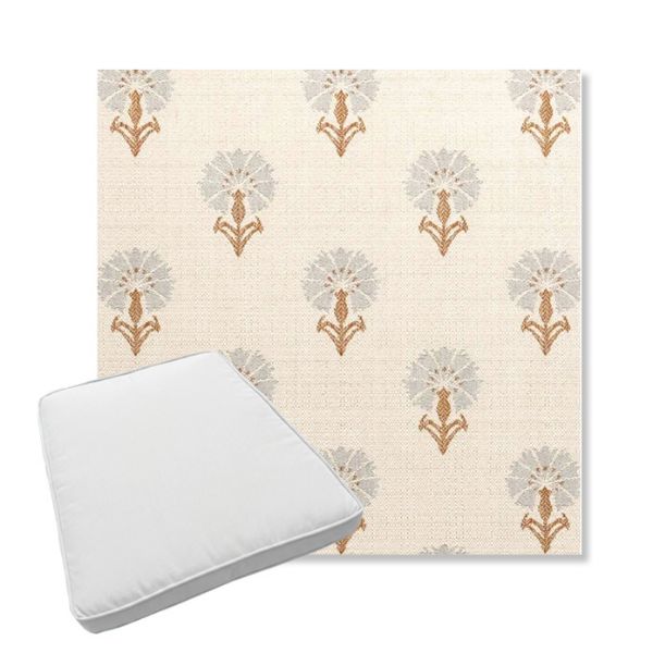 Picture of Mira Chai | Boxed Trapezoid Outdoor Dining Chair Seat Cushions - Sunbrella© Fabric