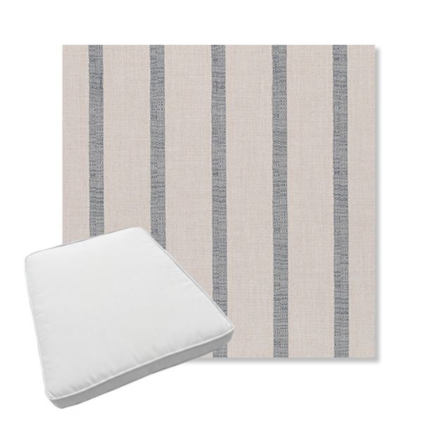 Picture of Mixi Sky | Boxed Trapezoid Outdoor Dining Chair Seat Cushions - Sunbrella© Fabric