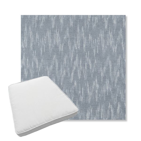 Picture of Mountains Slate | Boxed Trapezoid Outdoor Dining Chair Seat Cushions - Sunbrella© Fabric