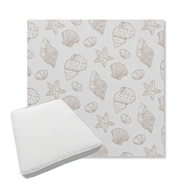 Picture of Nantucket Suntan | Boxed Trapezoid Outdoor Dining Chair Seat Cushions - Sunbrella© Fabric