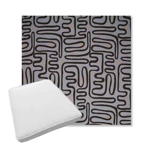 Picture of Nema Moonlight | Boxed Trapezoid Outdoor Dining Chair Seat Cushions - Sunbrella© Fabric