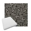 Picture of Nema Newsprint | Boxed Trapezoid Outdoor Dining Chair Seat Cushions - Sunbrella© Fabric