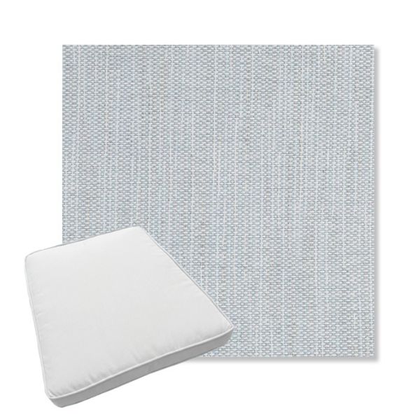 Picture of Nova Chambray | Boxed Trapezoid Outdoor Dining Chair Seat Cushions - Sunbrella© Fabric