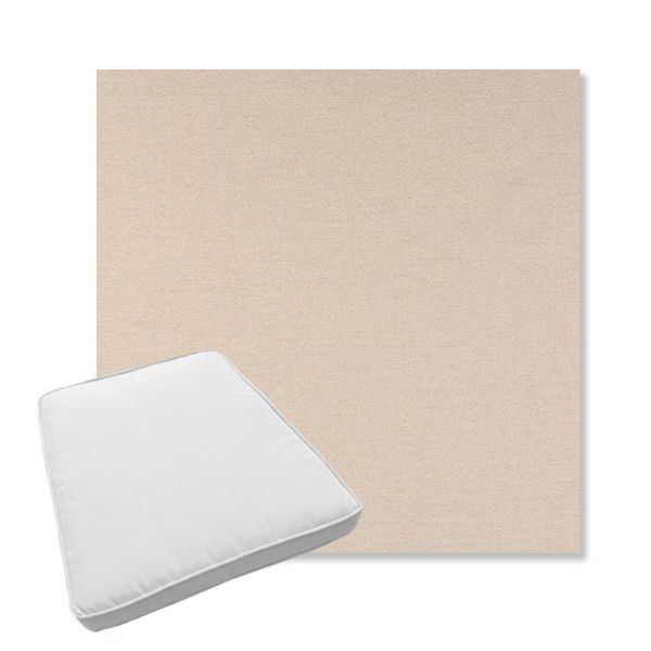 Picture of Nuance Eggshell | Boxed Trapezoid Outdoor Dining Chair Seat Cushions - Sunbrella© Fabric