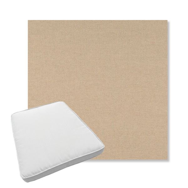 Picture of Nuance Sand | Boxed Trapezoid Outdoor Dining Chair Seat Cushions - Sunbrella© Fabric