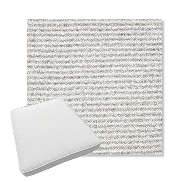 Picture of Nurture Pebble | Boxed Trapezoid Outdoor Dining Chair Seat Cushions - Sunbrella© Fabric