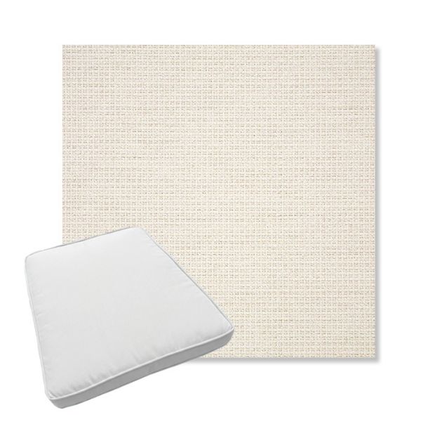Picture of Nurture White | Boxed Trapezoid Outdoor Dining Chair Seat Cushions - Sunbrella© Fabric