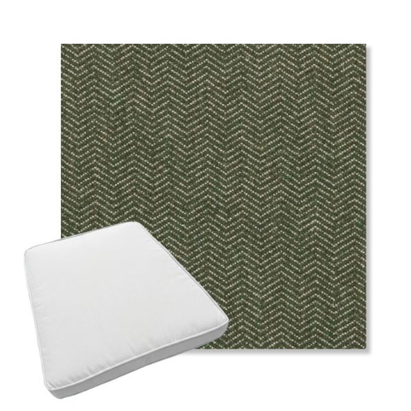 Picture of Odette Fern | Boxed Trapezoid Outdoor Dining Chair Seat Cushions - Sunbrella© Fabric
