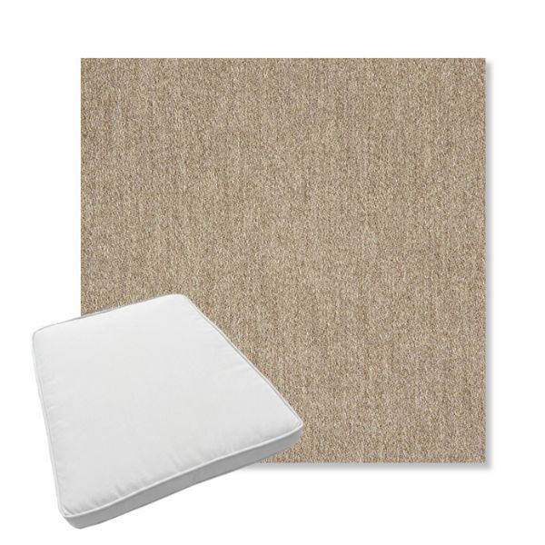 Picture of Pashmina Alpaca | Boxed Trapezoid Outdoor Dining Chair Seat Cushions - Sunbrella© Fabric