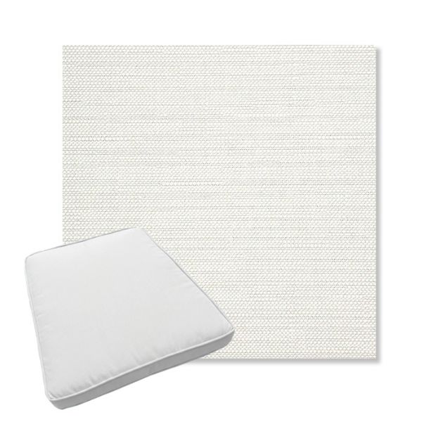 Picture of Piazza Cloud | Boxed Trapezoid Outdoor Dining Chair Seat Cushions - Sunbrella© Fabric