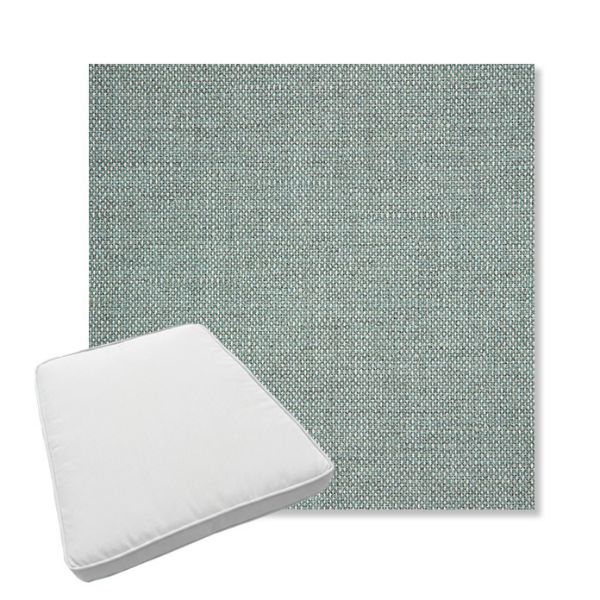 Picture of Piazza Mist | Boxed Trapezoid Outdoor Dining Chair Seat Cushions - Sunbrella© Fabric