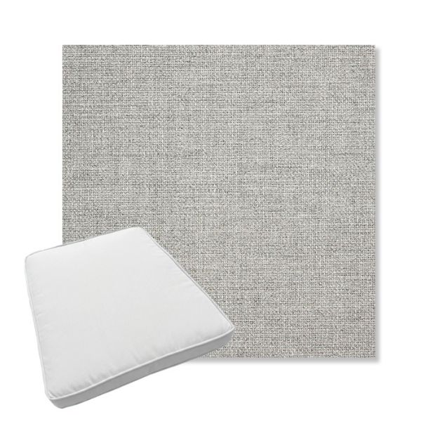 Picture of Piazza Pebble | Boxed Trapezoid Outdoor Dining Chair Seat Cushions - Sunbrella© Fabric