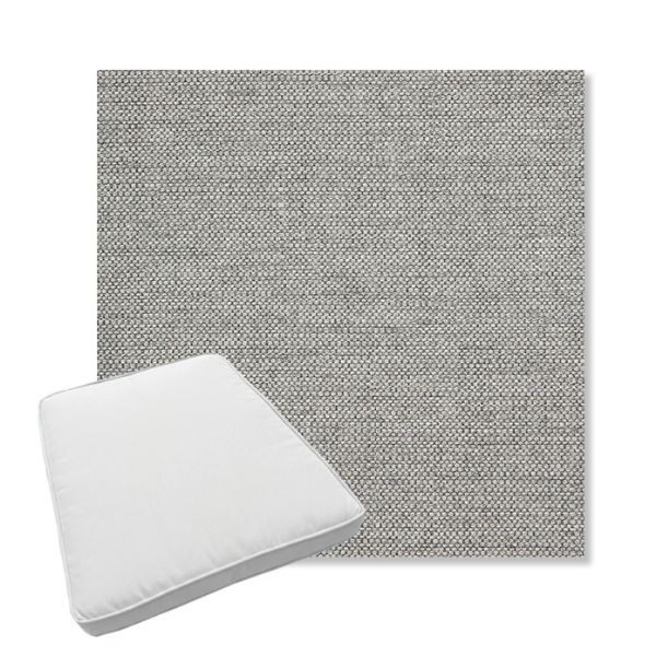 Picture of Piazza Stone | Boxed Trapezoid Outdoor Dining Chair Seat Cushions - Sunbrella© Fabric