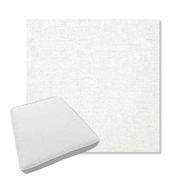 Picture of Platform Salt | Boxed Trapezoid Outdoor Dining Chair Seat Cushions - Sunbrella© Fabric