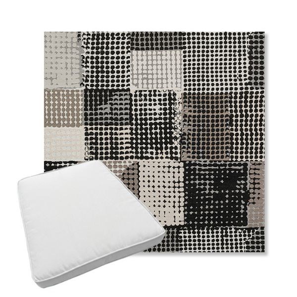 Picture of Pop Film | Boxed Trapezoid Outdoor Dining Chair Seat Cushions - Sunbrella© Fabric