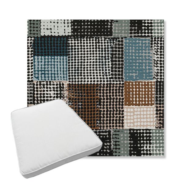 Picture of Pop Fizz | Boxed Trapezoid Outdoor Dining Chair Seat Cushions - Sunbrella© Fabric