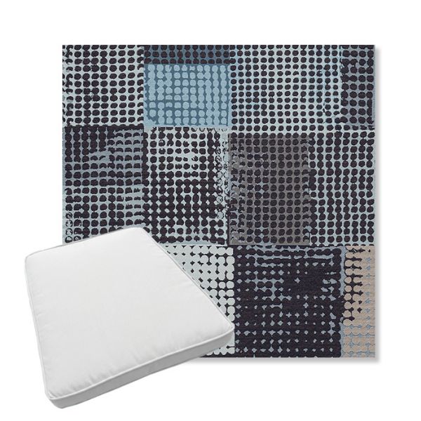 Picture of Pop Patch | Boxed Trapezoid Outdoor Dining Chair Seat Cushions - Sunbrella© Fabric