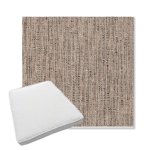 Picture of Poros Rattan | Boxed Trapezoid Outdoor Dining Chair Seat Cushions - Sunbrella© Fabric