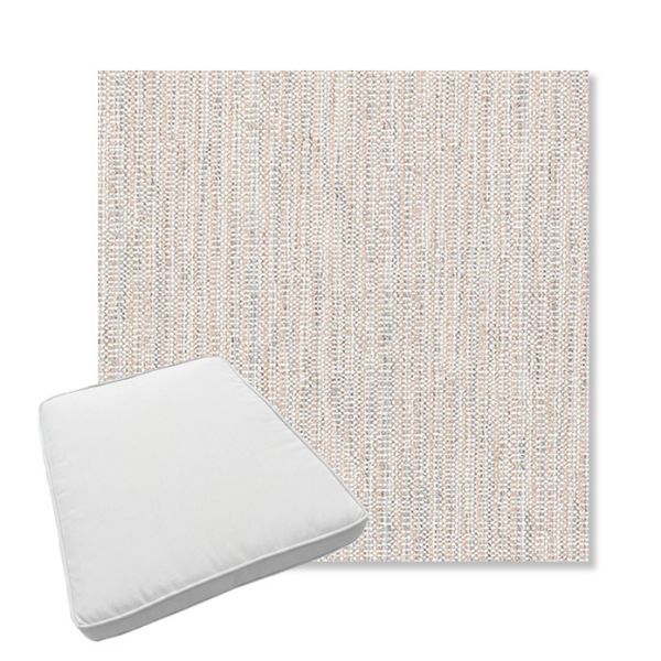 Picture of Poros Sky | Boxed Trapezoid Outdoor Dining Chair Seat Cushions - Sunbrella© Fabric