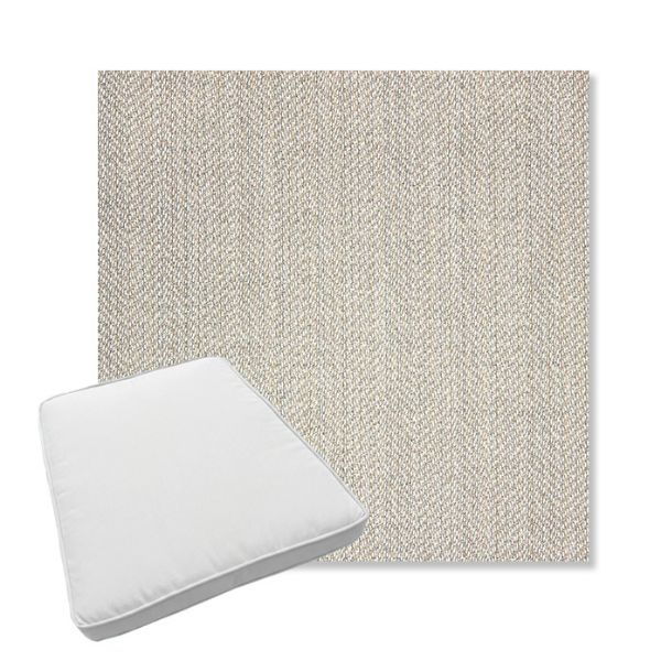 Picture of Posh Pebble | Boxed Trapezoid Outdoor Dining Chair Seat Cushions - Sunbrella© Fabric