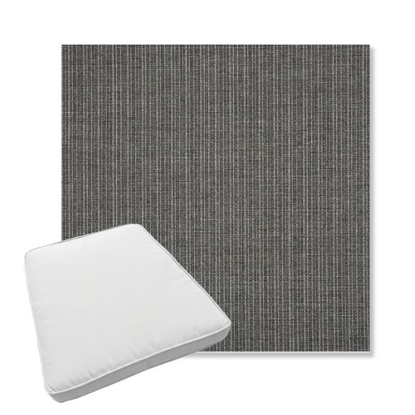 Picture of Proven Charcoal | Boxed Trapezoid Outdoor Dining Chair Seat Cushions - Sunbrella© Fabric