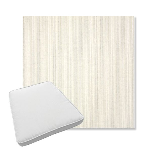 Picture of Proven Ivory | Boxed Trapezoid Outdoor Dining Chair Seat Cushions - Sunbrella© Fabric