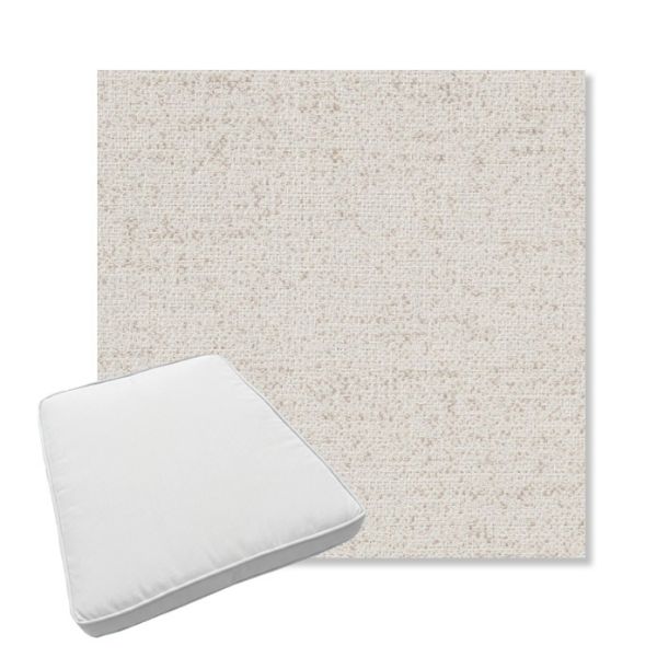 Picture of Rafi Pearl | Boxed Trapezoid Outdoor Dining Chair Seat Cushions - Sunbrella© Fabric