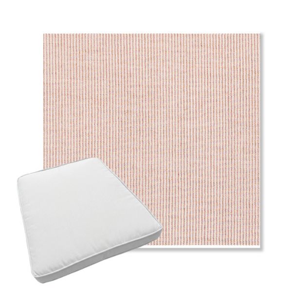 Picture of Replay Clay | Boxed Trapezoid Outdoor Dining Chair Seat Cushions - Sunbrella© Fabric