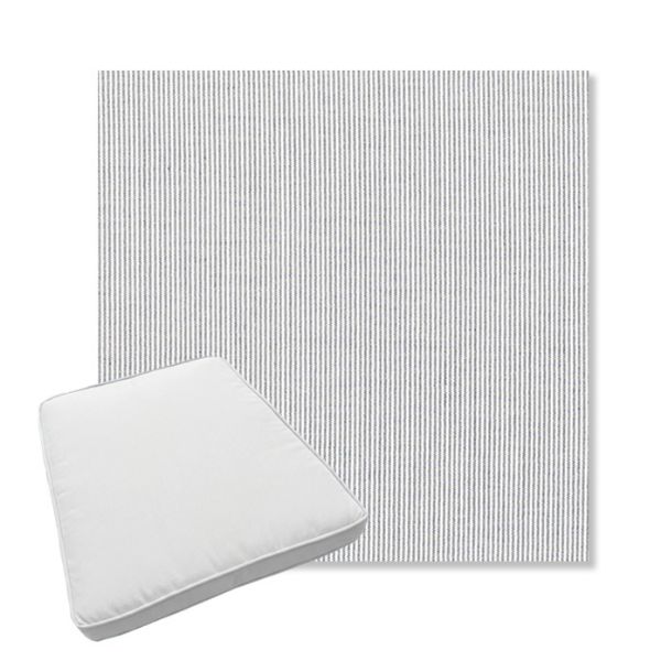 Picture of Replay Sea | Boxed Trapezoid Outdoor Dining Chair Seat Cushions - Sunbrella© Fabric