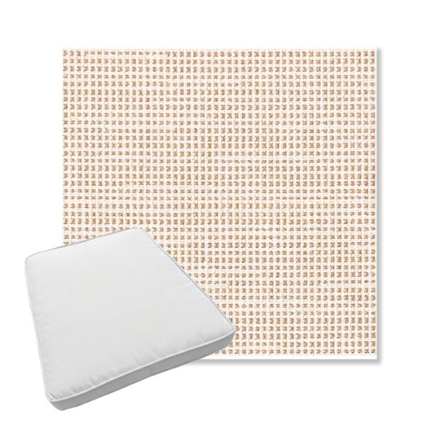Picture of Rest Bisque | Boxed Trapezoid Outdoor Dining Chair Seat Cushions - Sunbrella© Fabric