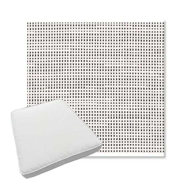 Picture of Rest Ink | Boxed Trapezoid Outdoor Dining Chair Seat Cushions - Sunbrella© Fabric