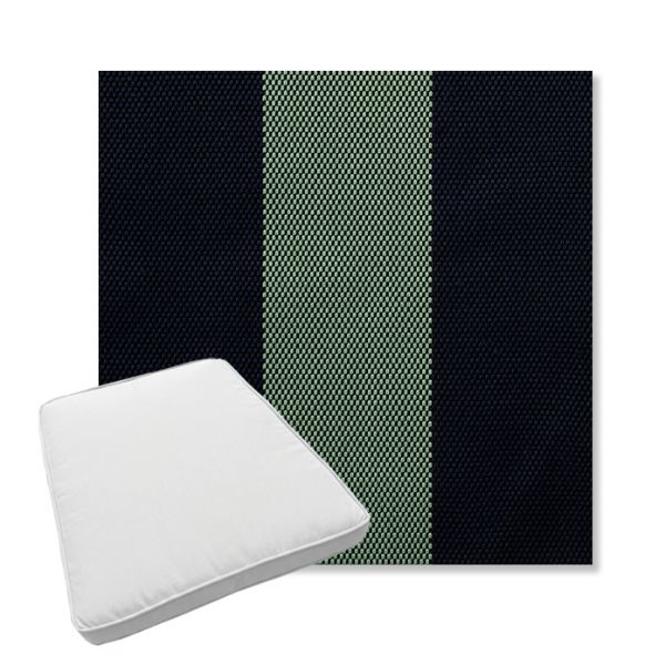 Picture of Rothko Mint Julep | Boxed Trapezoid Outdoor Dining Chair Seat Cushions - Sunbrella© Fabric