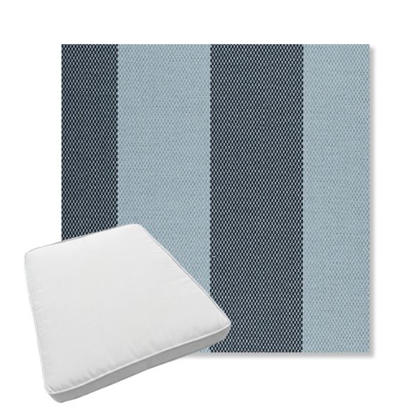 Picture of Rothko Oceanfront | Boxed Trapezoid Outdoor Dining Chair Seat Cushions - Sunbrella© Fabric