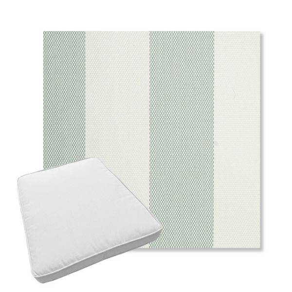 Picture of Rothko Seahorse | Boxed Trapezoid Outdoor Dining Chair Seat Cushions - Sunbrella© Fabric