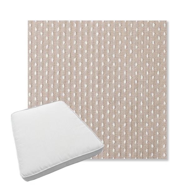Picture of Royale Silk | Boxed Trapezoid Outdoor Dining Chair Seat Cushions - Sunbrella© Fabric