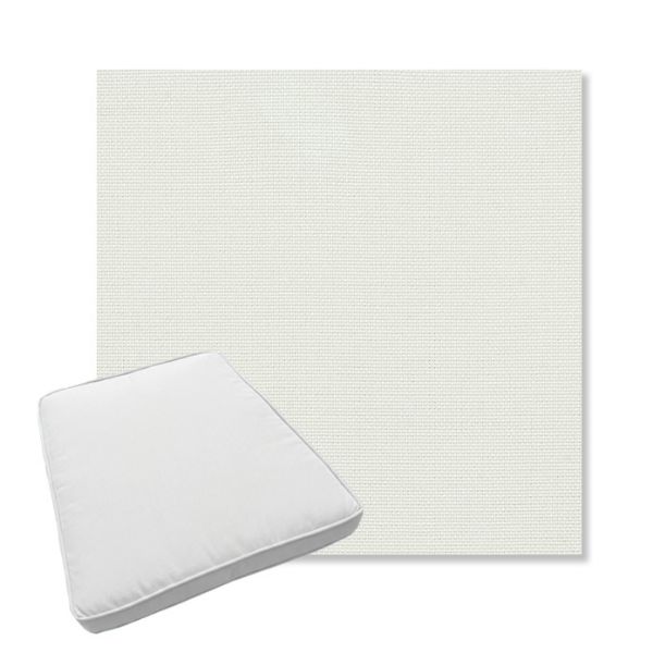 Picture of Sailcloth Salt | Boxed Trapezoid Outdoor Dining Chair Seat Cushions - Sunbrella© Fabric