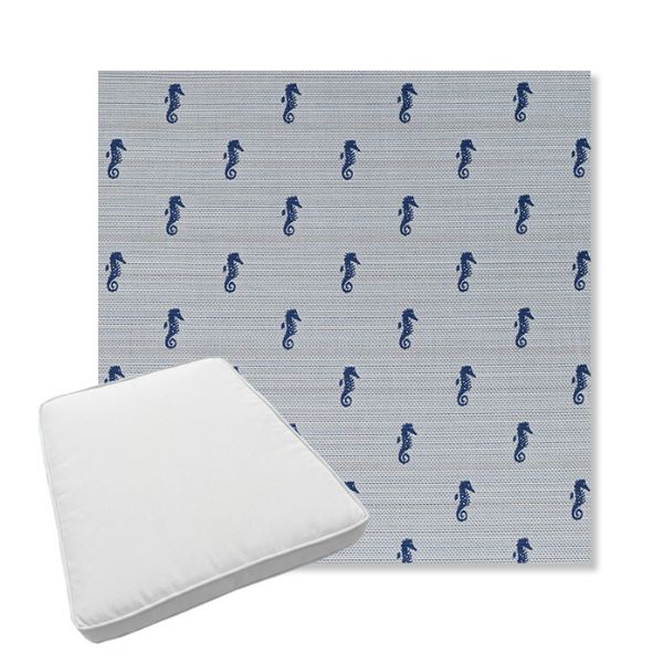 Picture of Schooner Neptune | Boxed Trapezoid Outdoor Dining Chair Seat Cushions - Sunbrella© Fabric