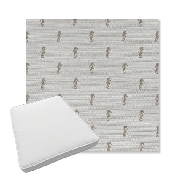 Picture of Schooner Plank | Boxed Trapezoid Outdoor Dining Chair Seat Cushions - Sunbrella© Fabric