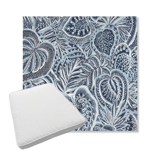 Picture of Sensibility Harbor | Boxed Trapezoid Outdoor Dining Chair Seat Cushions - Sunbrella© Fabric