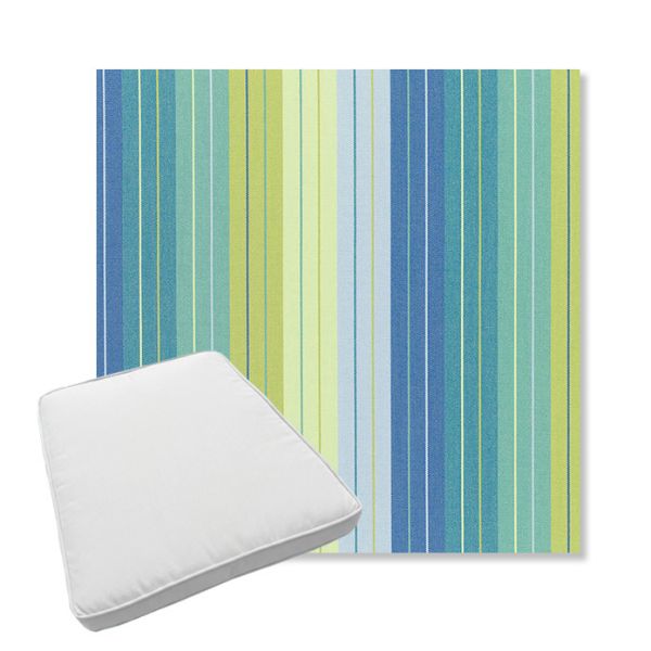 Picture of Seville Seaside | Boxed Trapezoid Outdoor Dining Chair Seat Cushions - Sunbrella© Fabric