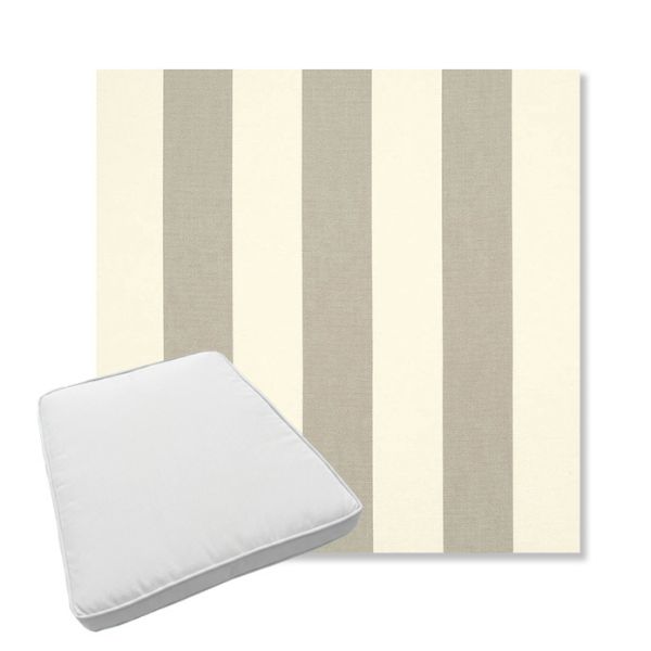 Picture of Solana Seagull | Boxed Trapezoid Outdoor Dining Chair Seat Cushions - Sunbrella© Fabric