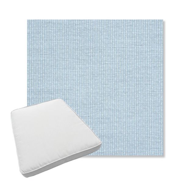 Picture of Solo Ocean | Boxed Trapezoid Outdoor Dining Chair Seat Cushions - Sunbrella© Fabric