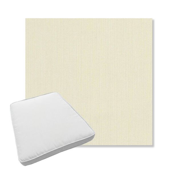 Picture of Spectrum Eggshell | Boxed Trapezoid Outdoor Dining Chair Seat Cushions - Sunbrella© Fabric