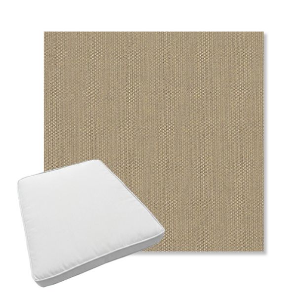 Picture of Spectrum Mushroom | Boxed Trapezoid Outdoor Dining Chair Seat Cushions - Sunbrella© Fabric